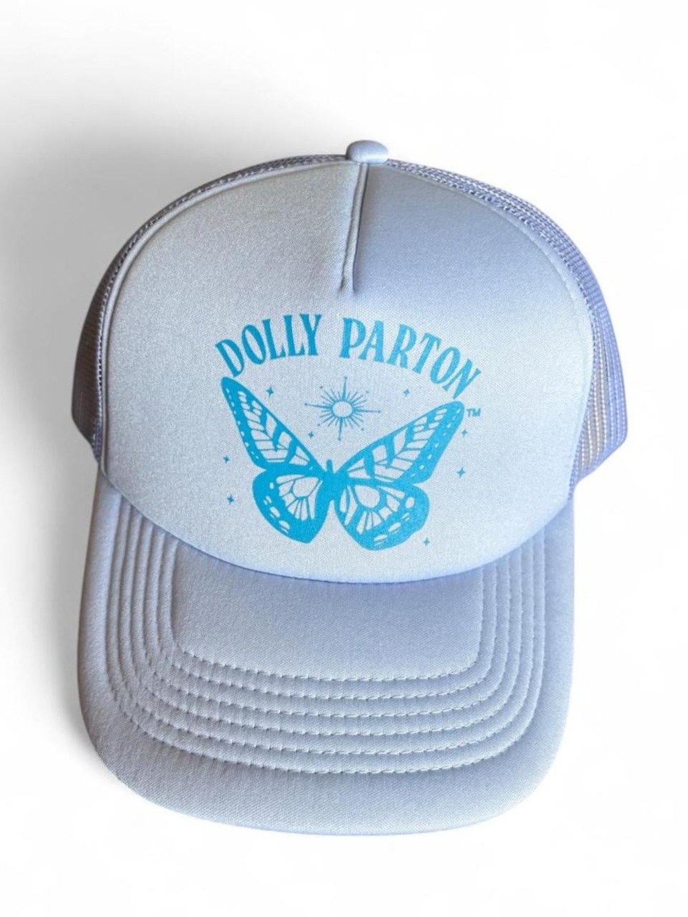 official dolly parton periwinkle blue butterfly trucker hat 🦋✨